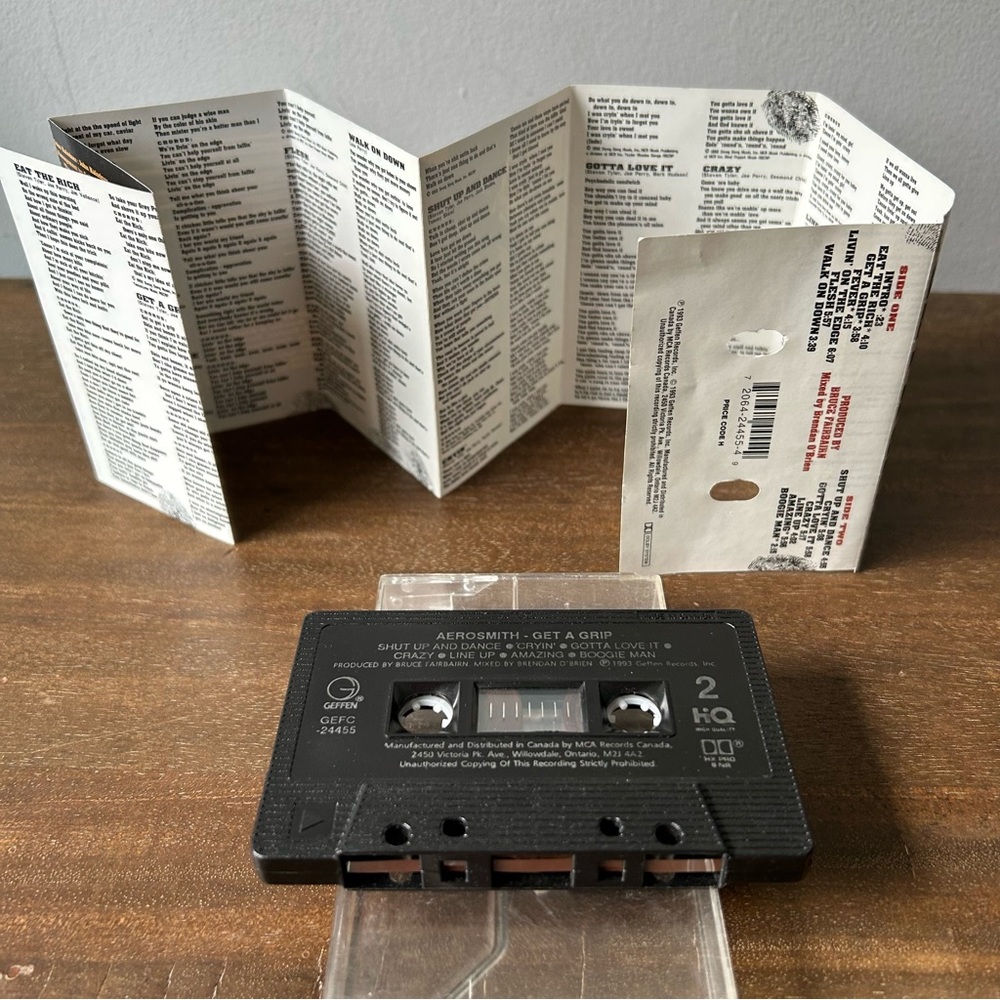 Aerosmith Cassette Tape Get A Grip - Picture 5 of 7